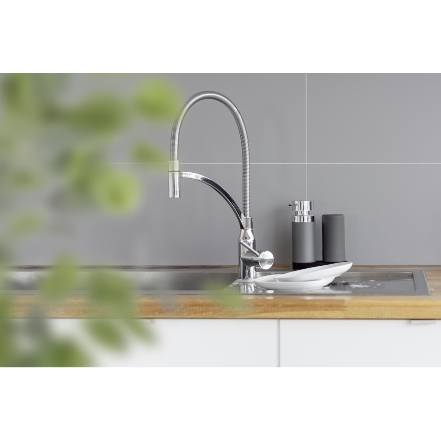 WENKO 54735100 - Mycí stanice EASY SQUEEZ-E 15x18 cm šedá/šedá