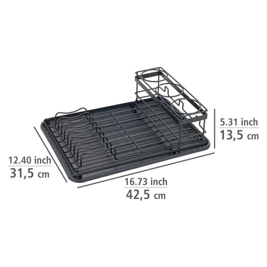 WENKO 54798100 - Odkapávač nádobí AMY 42,5x31,5 cm černá