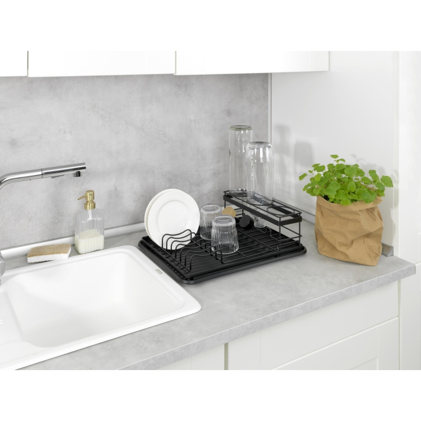 WENKO 54798100 - Odkapávač nádobí AMY 42,5x31,5 cm černá