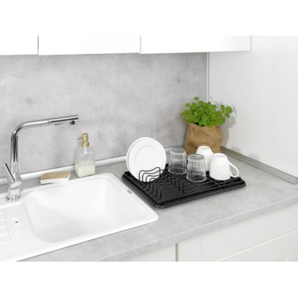 WENKO 54798100 - Odkapávač nádobí AMY 42,5x31,5 cm černá