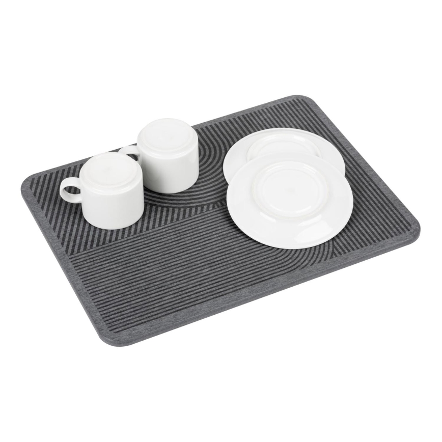 WENKO 54955100 - Odkapávací podložka DAMON 40x30 cm diatomit/šedá