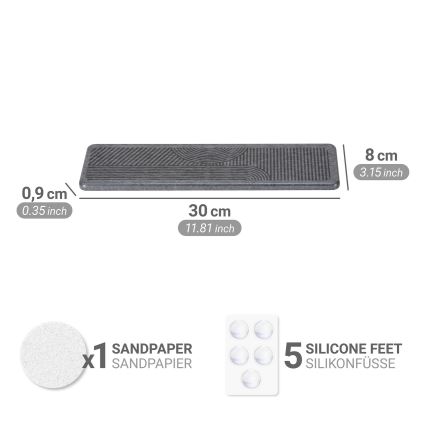 WENKO 54957100 - Odkapávací podložka DAMON 30x8 cm šedá