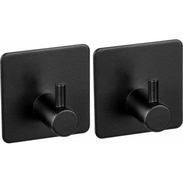 WENKO 55009100-Háček BLACK OUTDOOR KITCHEN 4,5x4,5 cm nerez/černá