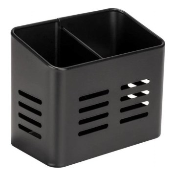 WENKO 55024100-Košík na příbory BLACK OUTDOOR KITCHEN 16x13,5 cm černá
