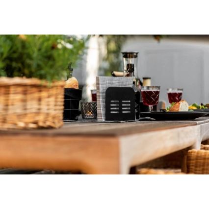 WENKO 55025100-Držák ubrousků BLACK OUTDOOR KITCHEN 15x12,5 cm černá