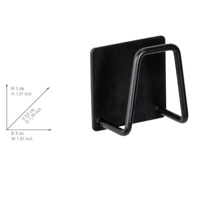 WENKO 55071100 - Držák BLACK OUTDOOR KITCHEN 5x5 cm nerez/černá