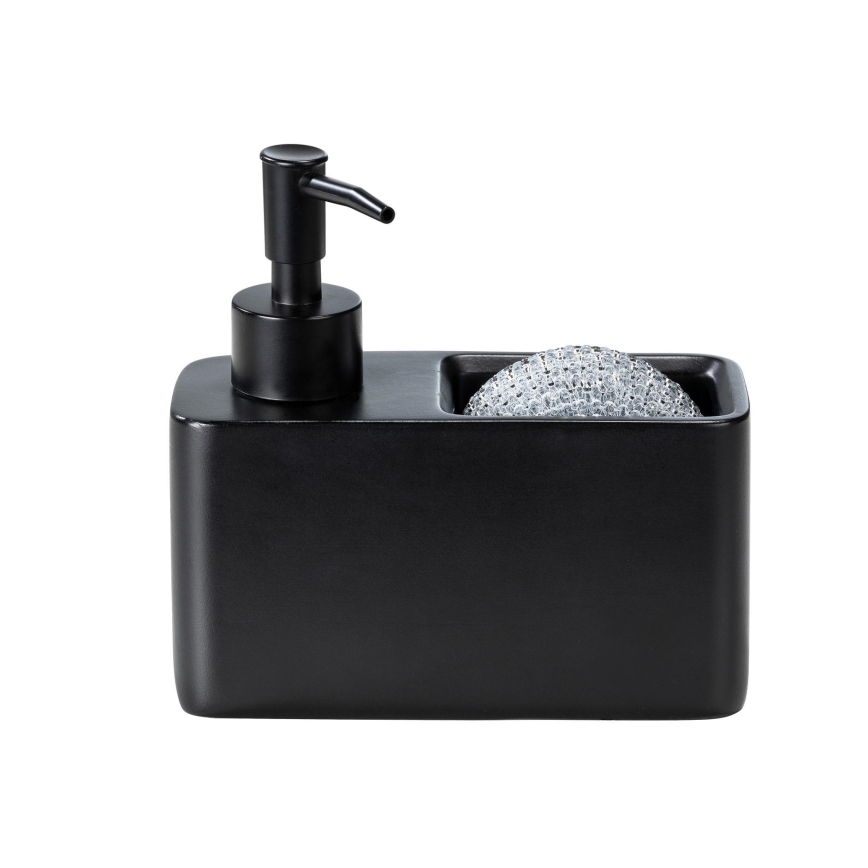 WENKO 55076100 - Dávkovač mýdla BLACK OUTDOOR KITCHEN 14,5x14,3 cm černá