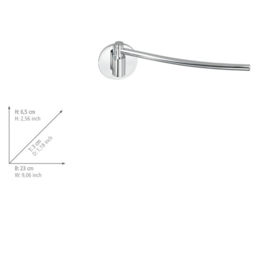 WENKO 5639100 - Držák na utěrky TURBO-LOC KÜCHE 23x6,5 cm nerez/stříbrná