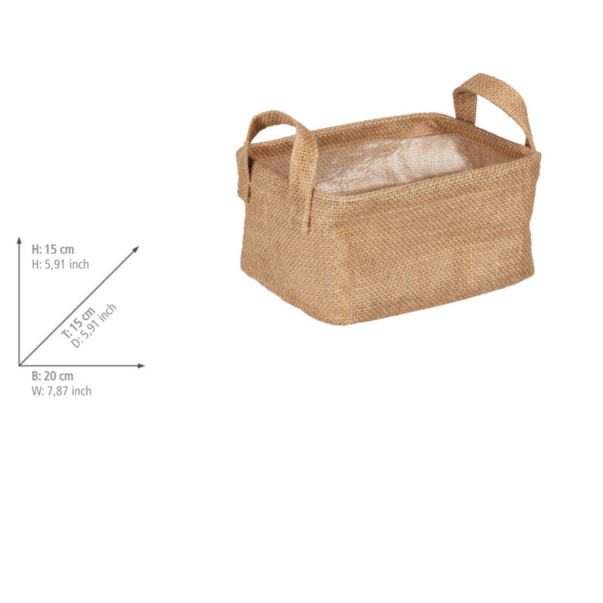 WENKO 64470100 - Koš JUNA 20x15 cm hnědá