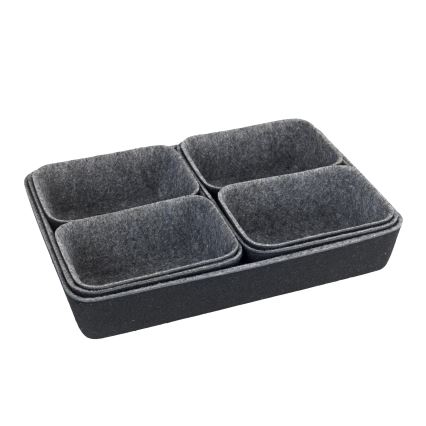 WENKO 64502100 - Organizér zásuvky FELT 28,5x20 cm šedá