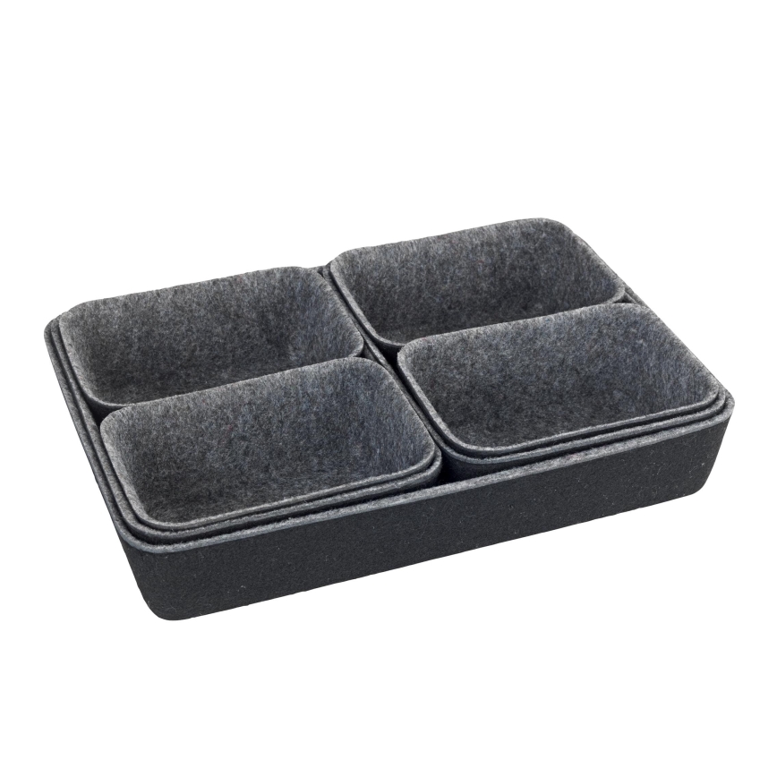 WENKO 64502100 - Organizér zásuvky FELT 28,5x20 cm šedá