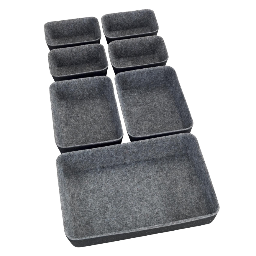 WENKO 64502100 - Organizér zásuvky FELT 28,5x20 cm šedá