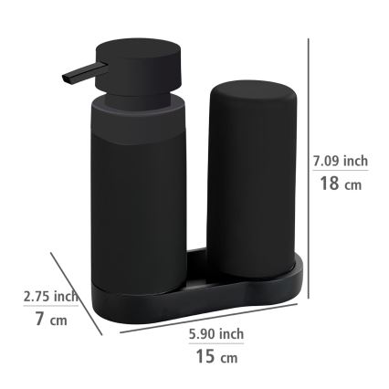 WENKO 69753800 - Organizér EASY SQUEEZ-E 15x18 cm černá