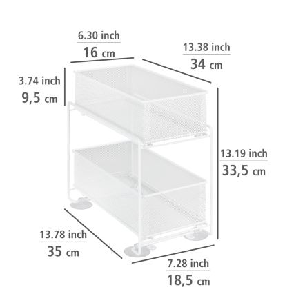 WENKO 69769800 - Držák GIOMA 35x33,5 cm bílá