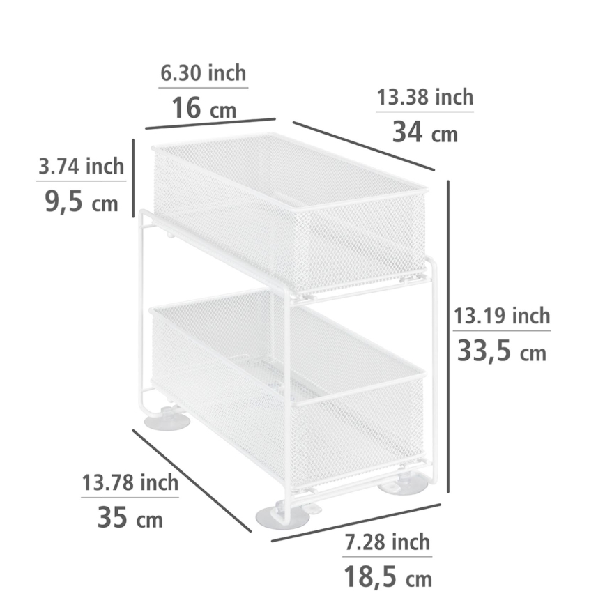 WENKO 69769800 - Držák GIOMA 35x33,5 cm bílá