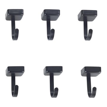 WENKO 71149800 - Háčky JET 2,2x3,9 cm černá/stříbrná