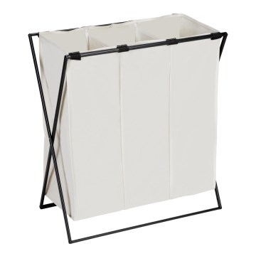 WENKO 71298800 - Koš na prádlo TRIO 69x76 cm krémová/černá