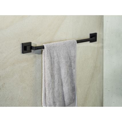 WENKO 71445800 - Ručníková tyč VACUUM-LOC QUADRO ED 60,5x6 cm černá