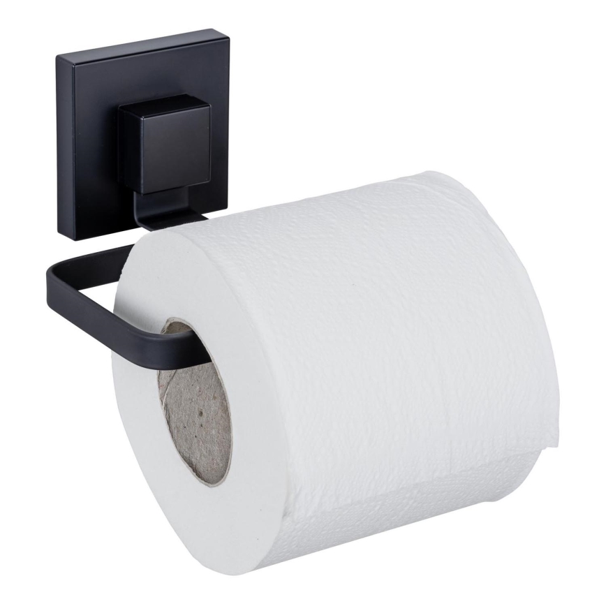 WENKO 71447800 - Držák toaletního papíru VACUUM-LOC QUADRO ED 14x11 cm černá