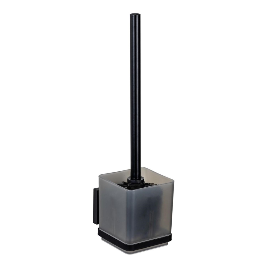 WENKO 71450800 - WC set VACUUM-LOC QUADRO ED 9,5x37 cm černá