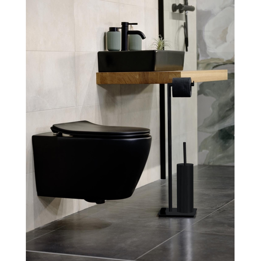 WENKO 71556800 - WC set RECCO 20x71,5 cm černá