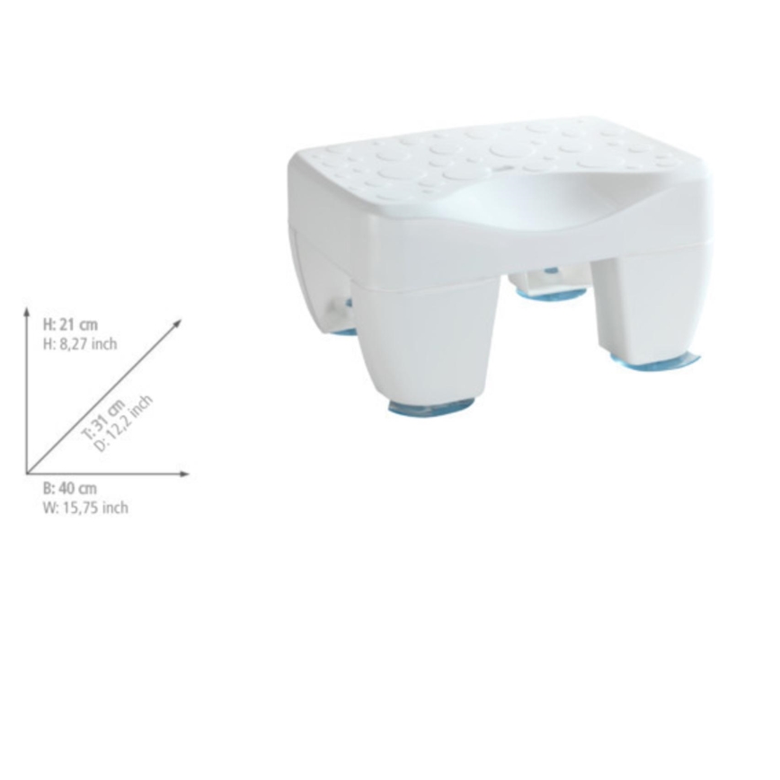 WENKO 73361100-Stolička do vany SECURA 40x31 cm bílá/čirá
