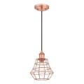 Westinghouse 6105240 - Lustr na lanku NATHAN 1xE27/60W/230V pr. 19 cm měděná