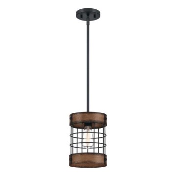 Westinghouse 61179 - Lustr na lanku LANGSTON 1xE27/60W/230V pr. 19 cm barnwood