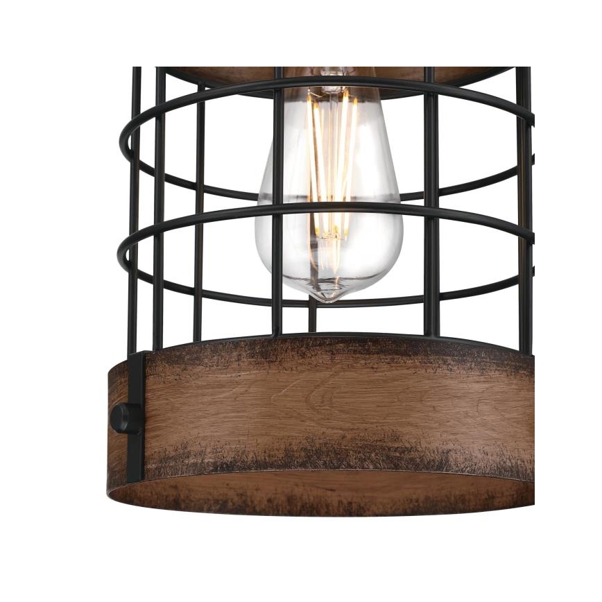 Westinghouse 61179 - Lustr na lanku LANGSTON 1xE27/60W/230V pr. 19 cm barnwood
