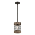Westinghouse 61180 - Lustr na lanku LANGSTON 1xE27/60W/230V pr. 19 cm borovice
