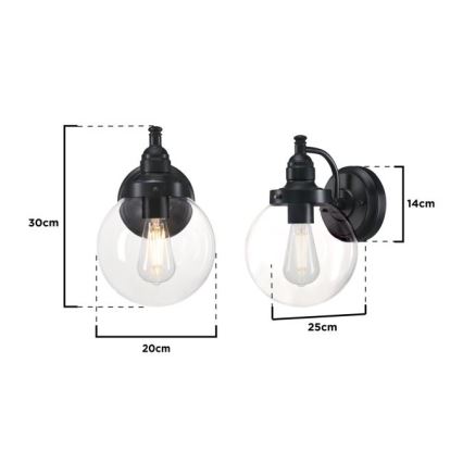 Westinghouse 61239 - Venkovní nástěnná lampa EDDYSTONE 1xE27/60W/230V IP44