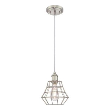 Westinghouse 6337240 - Lustr na lanku NATHAN 1xE27/60W/230V stříbrná