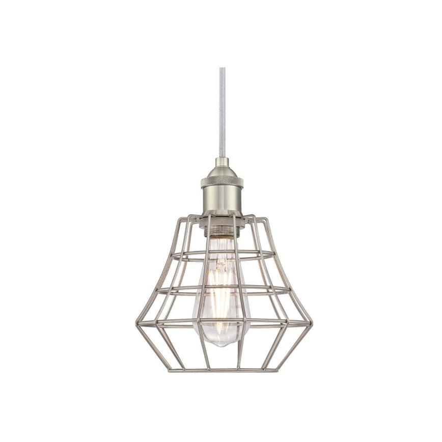 Westinghouse 6337240 - Lustr na lanku NATHAN 1xE27/60W/230V stříbrná