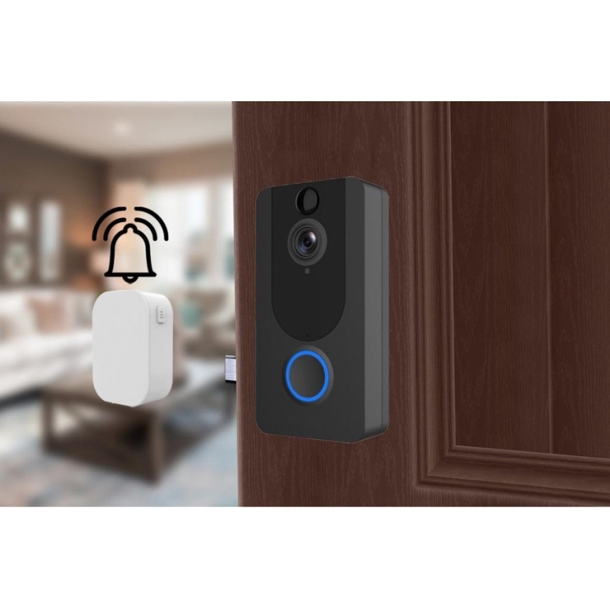 Wi-Fi bezdrátový zvonek s kamerou 1080p IP64