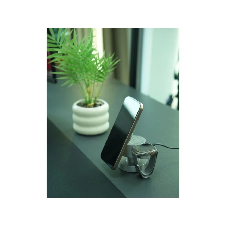 Winner Group - Bezdrátová nabíječka 4v1 MUSH8OOM 27W antracit