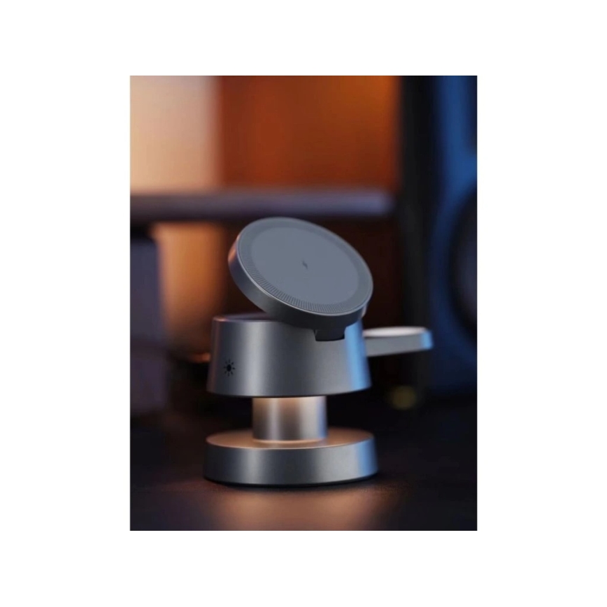 Winner Group - Bezdrátová nabíječka 4v1 MUSH8OOM 27W antracit