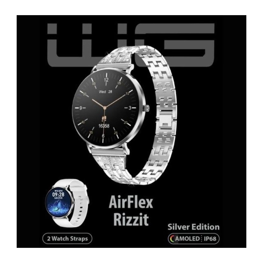 Winner Group - Chytré hodinky AirFlex3 Rizz It 200 mAh IP68 stříbrná