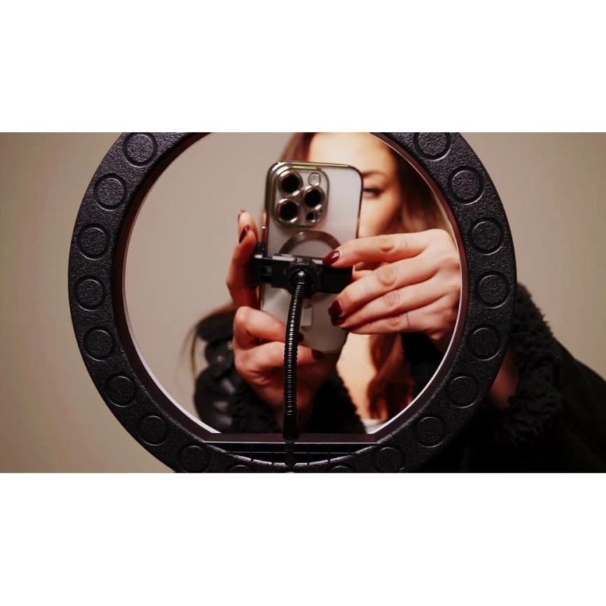 Winner Group - LED RGB Stmívatelná stojací lampa se stojanem a držákem pro vlog LED/10W/5V