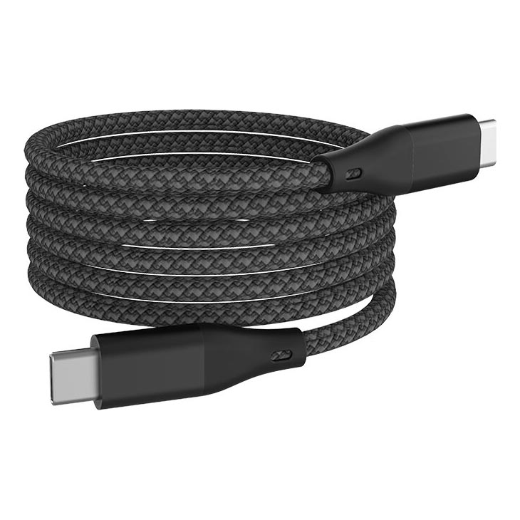Winner Group - Magnetický USB kabel USB-C / USB-C 60W 1m černá