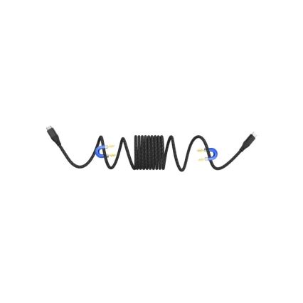Winner Group - Magnetický USB kabel USB-C / USB-C 60W 1m černá
