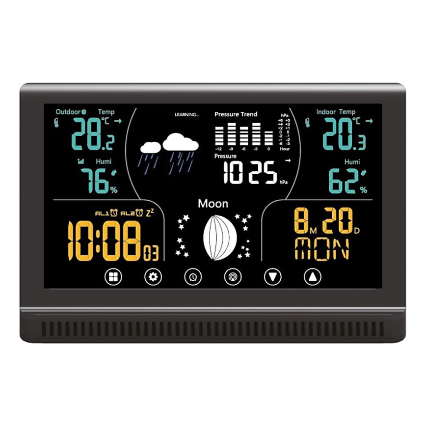 Winner Group - Meteostanice s LCD barevným displejem a budíkem 5xAAA