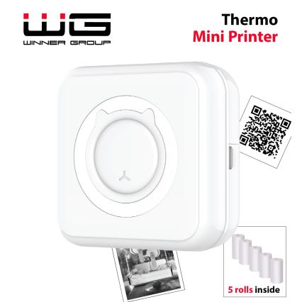Winner Group - Mini termotiskárna 800 mAh bílá