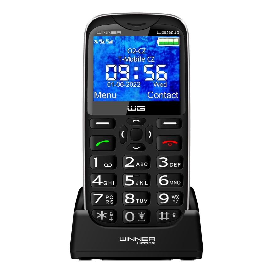 Winner Group - Mobilní telefon pro seniory 1600 mAh černá