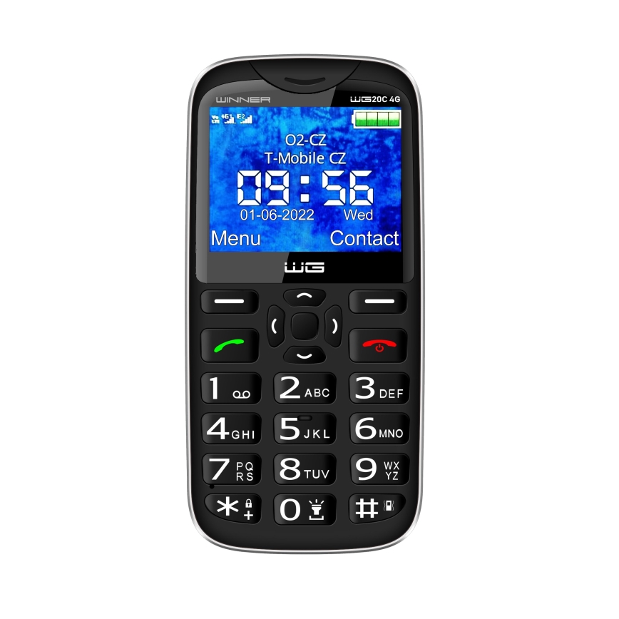 Winner Group - Mobilní telefon pro seniory 1600 mAh černá