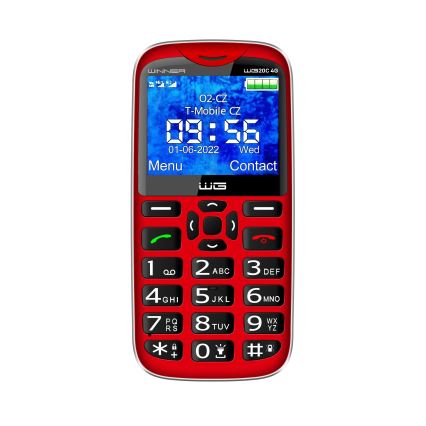 Winner Group - Mobilní telefon pro seniory 1600 mAh červená