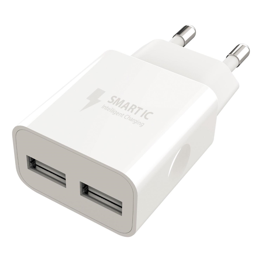 Winner Group - Nabíjecí adaptér 2xUSB-A 12W bílá