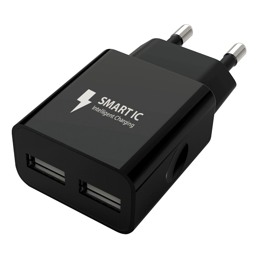 Winner Group - Nabíjecí adaptér 2xUSB-A 12W černá