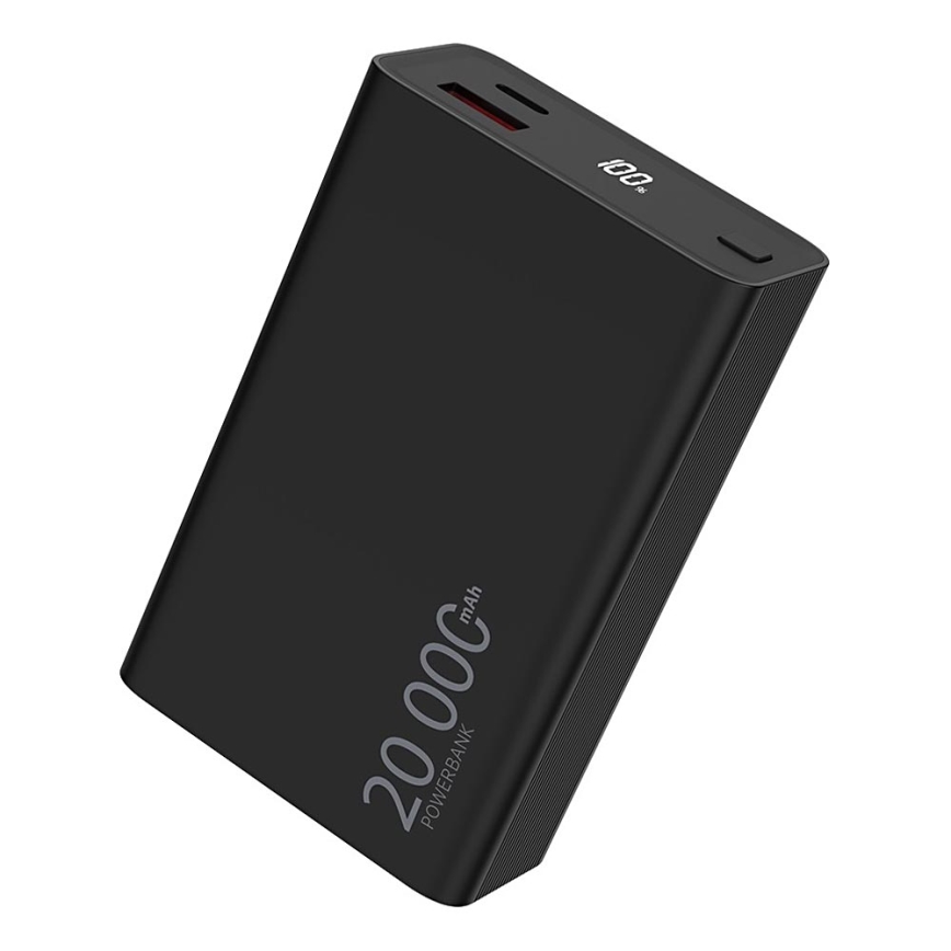 Winner Group - Power Bank s displejem 20000 mAh 20W Power Delivery černá