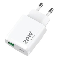 Winner Group - Rychlonabíjecí adaptér 1xUSB-C + 1xUSB-A Power Delivery 20W bílá