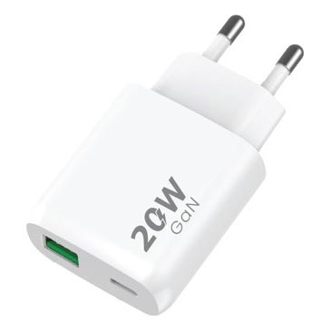 Winner Group - Rychlonabíjecí adaptér 1xUSB-C + 1xUSB-A Power Delivery 20W bílá